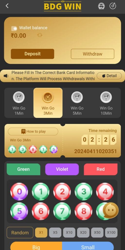 BDG Game App